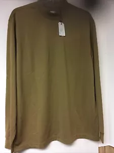 Men PRX mock neck Shirt long sleeve size M, 100% Polyester ACORN Color New!! - Picture 1 of 2