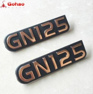 Metal GN125 GN 125 Tank Copper Badges Fairing Side Panel Cover Emblem L/R Bikes - Picture 1 of 4
