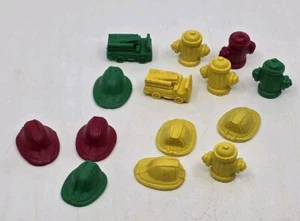 Lot of 1990s Eraser Pencil Toppers All Firemen Themed Fire Hydrant Hat Firetruck - Picture 1 of 7