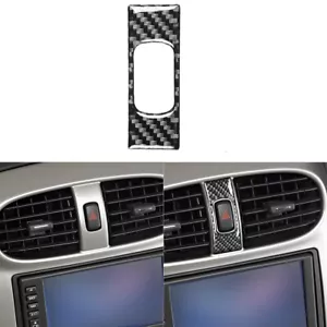 Real Carbon Fiber Central Warning Light Switch Cover For Corvette C6 Z06 05-13 - Picture 1 of 7