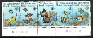 SEYCHELLS ZES MNH 1987 SG144-8 Coral Reef Fish - Picture 1 of 1