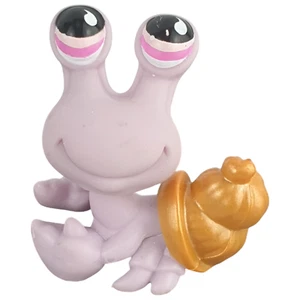 LPS #859 Crab Littlest Pet Shop HERMIT 2007 Purple Gold Shell Gen 2 Pink Eyes Vg - Picture 1 of 7