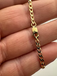 Brazalete de oro macizo amarillo de 9 quilates de 3,1 mm con eslabones de 9,5 pulgadas/24 cm (G80MC) - Imagen 1 de 6