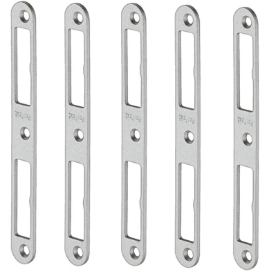 5x Piatto Lastra di Chiusura 170x20 MM Universale Tür-blech Argento Rotondo - Immagine 1 di 4