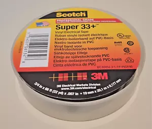 3M Electrical Tape Super 33+ Premium Vinyl Professional Use Black - Picture 1 of 3