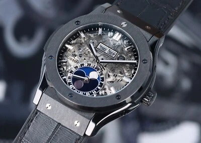 Hublot Classic Fusion Aerofusion esqueleto fase da lua cerâmica 517.CX.0710.LR - Imagem 1 de 4