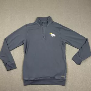 Travis Mathew Sweater Mens Small Blue 1/4 Zip Miller Lite Long Sleeve Golf - Picture 1 of 9