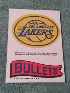 1973-74 Topps Basketball Team Stickers Los Angeles Lakers/Bullets Near Mint - Picture 1 of 1