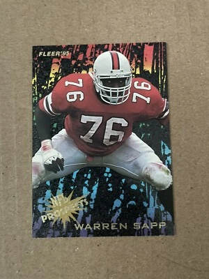 1995 Fleer Football Warren Sapp NFL Prospects Insert Card - Image 1 of 2