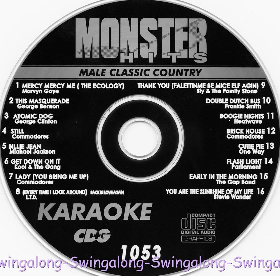 MALE CLASSIC MONSTER HITS #1053 KARAOKE CD+G This Masquerade,Brick House,Still - Image 1 of 1