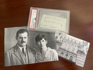 ERNEST HEMINGWAY SIGNIERTES HANDSCHRIFTLICHES BRIEFFRAGMENT, PARIS, DIE SONNE GEHT AUCH AUF - Bild 1 von 3