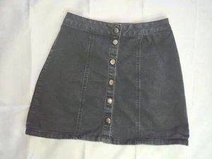 Women's Denim Skirt - Size 8 - Black Press Stud Closure - Jay Jays - Picture 1 of 9