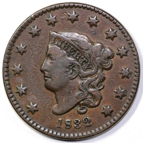 1832 1c N-3 Matron Head Large Cent Cover