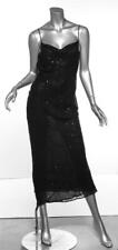 NARCISO RODRIGUEZ Black Sequin & Beaded Sleeveless Long Dress Cocktail 12