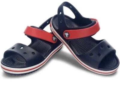 Crocs Crocband Kids Sandal 12856-485 Navy/Red Size C12 NWT (9963) - Image 1 of 4