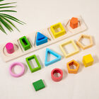  1 Set geometrisches Stapelspielzeug aus Holz, geometrische Form, passendes