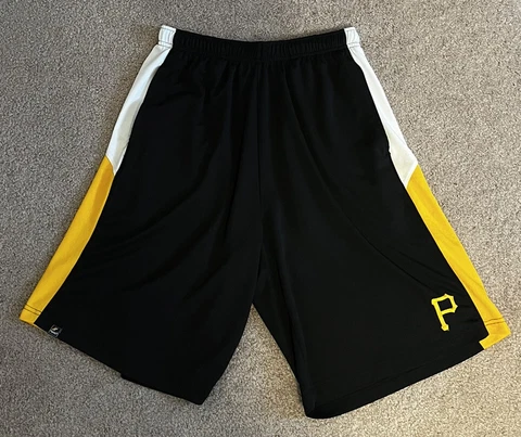 Pittsburgh Pirates Athletic Shorts - Size Adult Large - Black Cover