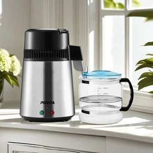 PORIYA Pure Water Filter 750W 4L Stainless Steel Distiller Distilled Purifier - Picture 1 of 17