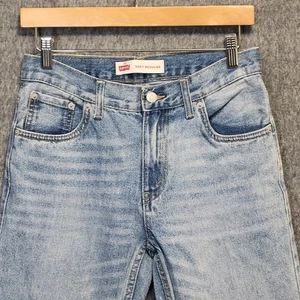 Levi's 505 Jeans Boys Youth Size 16 Blue Regular Fit Straight Leg 28 x 28 - Picture 1 of 15