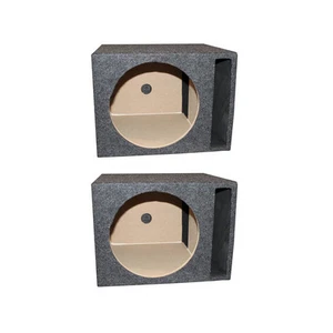QPower Single 10" Vented Subwoofer Sub Enclosure (2 Pack) - Picture 1 of 7