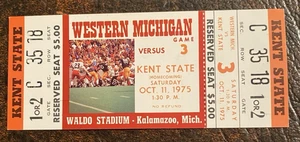 Biglietto calcio ritorno a casa 1975 WESTERN MICHIGAN VS KENT STATE - Foto 1 di 2