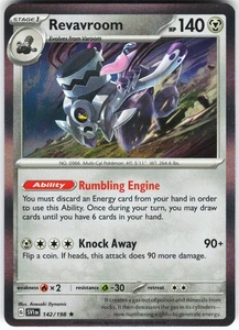 Revavroom 142/198 Pokemon SV01: Scarlet & Violet Base Set Holo Rare NM - Picture 1 of 2