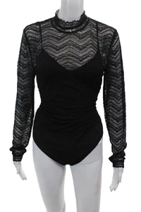 Body Night by Jonathan Simkhai Mujer Gianna Tanga Encaje - Negro Talla X - Imagen 1 de 8