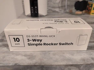 (10 PACK) Deako 3-Way Single Pole Simple Rocker Switch Model DS2017 White (NEW) - Picture 1 of 3