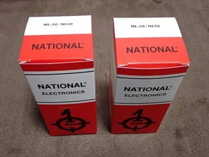 NATIONAL ELECTRONICS NL-50 Vacuum Tube Pair Set Unused Japan FedEx JP MG01 - Picture 1 of 5