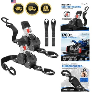 Correas de trinquete de alta resistencia 1763 lb resistencia a la rotura correas de amarre retráctiles automáticas - Imagen 1 de 9