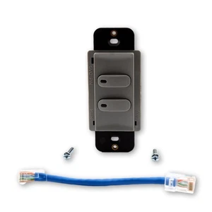 Hubbell grau LoadLogic Smart Switch für Controller 2 Tasten mit Pilotlicht RCS2GY - Bild 1 von 5