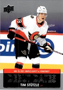 2021-22 Upper Deck Debut Dates #DD7 Tim Stutzle - Picture 1 of 2