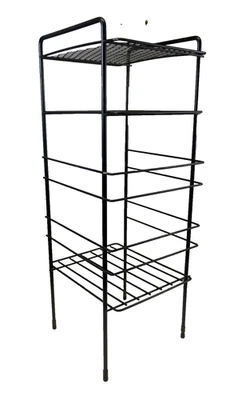 VTG Mategot ERA Wire Rack Metal Plant PHONE LapTop Stand BLACK Magazine TABLE - Image 1 of 4