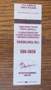 JUNEAU, ALASKA MATCHBOOK COVER: PENTHOUSE NITECLUB EMPTY MATCHCOVER -A - Picture 1 of 1