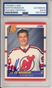 1990 SCORE MARTIN BRODEUR SIGNED RC CARD PSA DNA CERTIFIED COA HOF AUTOGRAPHED - Picture 1 of 2