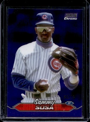 2024 Stadium Club Sammy Sosa cromo púrpura refractor #/75 Cubs Foto 1 de 2