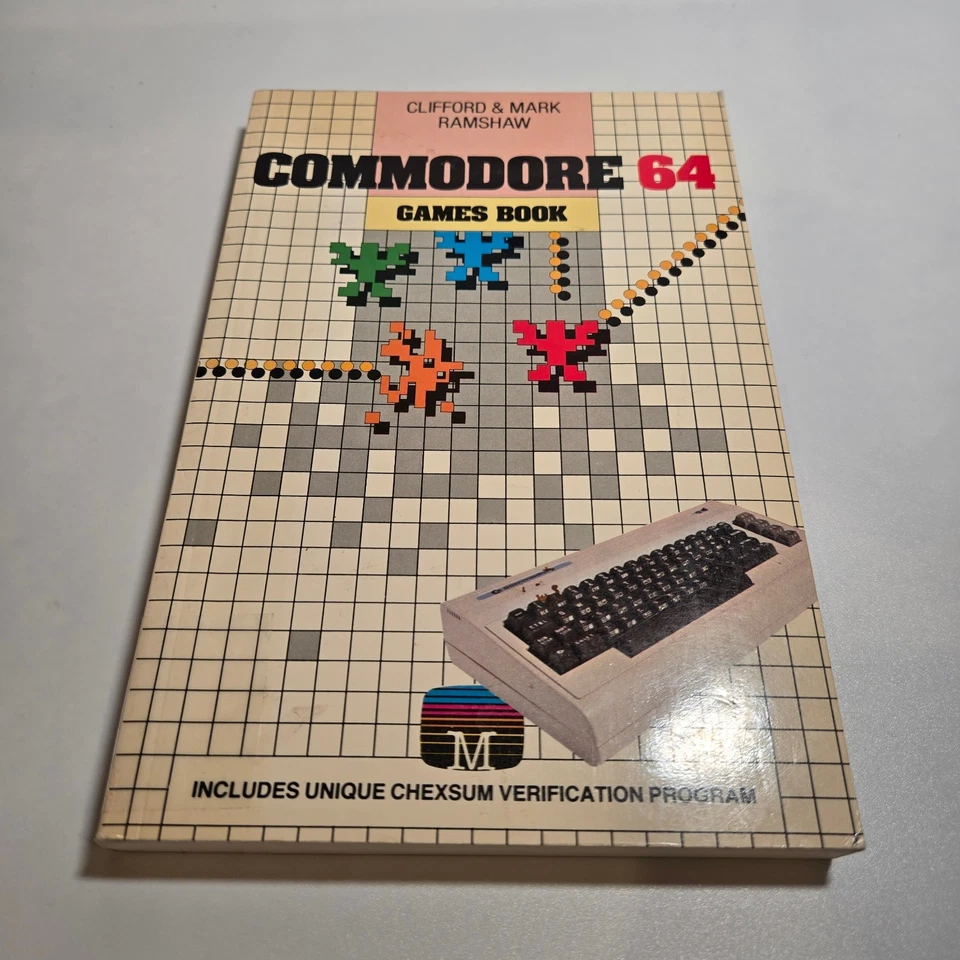 Commodore 64 Games Book Clifford & Mark Ramshaw 1983 Softcover Vintage Ex-Lib - Image 1 of 4