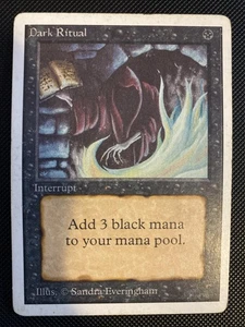 English - MTG Dark Ritual - HP - Unlimited Edition - Picture 1 of 2
