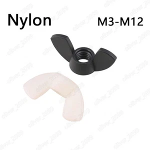 Nylon Plastic Wing Thumb Nuts Wing Nuts M3 M4 M5 M6 M8 M10 M12 - Picture 1 of 9