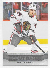 Wyatt Kaiser Chicago Blackhawks 2023-24 Upper Deck 1 Debut Dates #DD-19