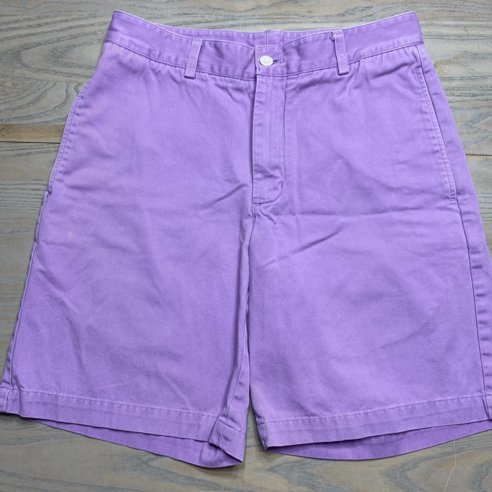Pantalones Cortos Vineyard Vines Club Para Hombre 30 Lavanda/Púrpura Frente Plano Algodón Sarga Foto 1 de 4