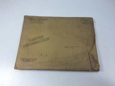 Carburador Carter 1954 boletín de información de servicio Hudson Wasp Willys Cadillac Foto 1 de 4