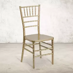 Gold Resin Stacking Chiavari Chair - Picture 1 of 9