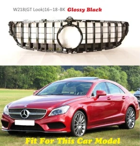 Front Grille Glossy Black GT Look FOR '2016-'2018 Mercedes Benz W218 CLS Class - Imagen 1 de 2
