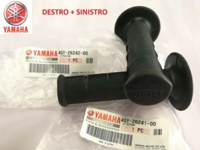 COPPIA MANOPOLE ORIGINALI YAMAHA TT 350 600 E  TT 600 K XT 600 GRIP - Immagine 1 di 2
