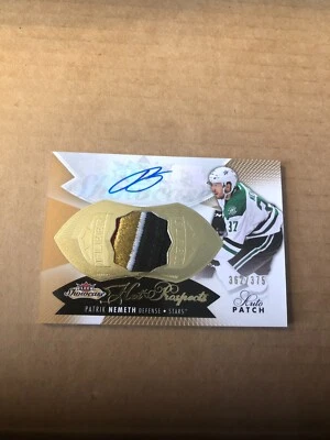 2014-15 Fleer Showcase #192 Patrik Nemeth JSY AUTO 362/375 RC - Image 1 of 2