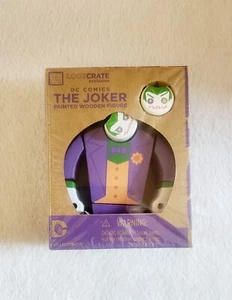 DC Comics The Joker Painted Wooden Figure, Loot Crate Exclusive New In Box  - Picture 1 of 8