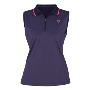 Camisa polo tecnológica sin mangas Shires Aubrion Poise para mujer - azul marino - Imagen 1 de 4
