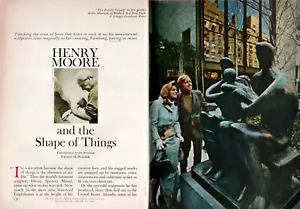 HENRY MOORE 1970 SCULPTURE PICTORIAL * THE SHAPE OF THINGS ARTIST - Picture 1 of 1