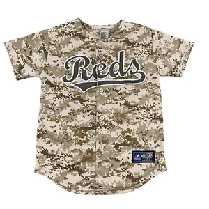 Majestic Cincinnati Reds MLB Baseball Jersey Digital Camo Blank Youth Medium - Picture 1 of 8